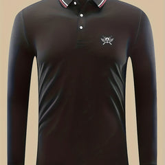 Men's Lightweight Long Sleeve Polo Shirt