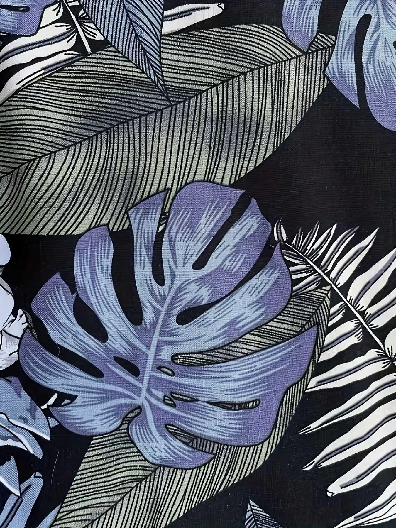 Women's Plus Tropical Leaf Print Trousers