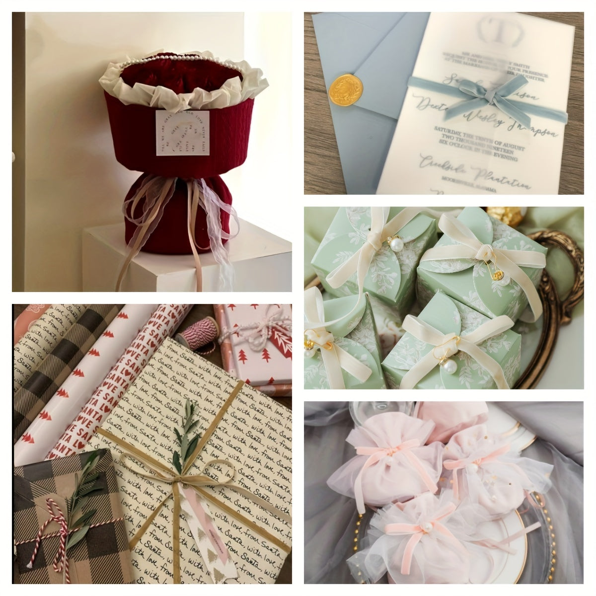 10 Yards Velvet Ribbon for Gift Wrapping Bow Making