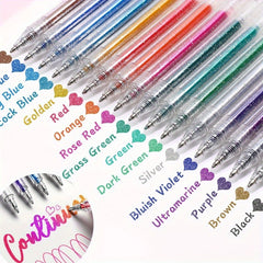 36pcs Glitter Gel Pen Set with Smooth Writing & Vibrant Colors for Journaling