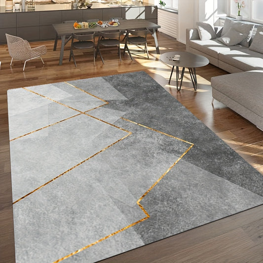 Modern Geometric Area Rug Soft Nordic Anti Slip Machine Washable Rug