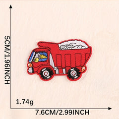 5pcs Boys Engineering Car DIY Patch for Clothes Backpack