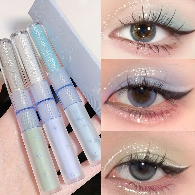 Double Head Liquid Eyeshadow Eyeliner Pen - Eye Makeup