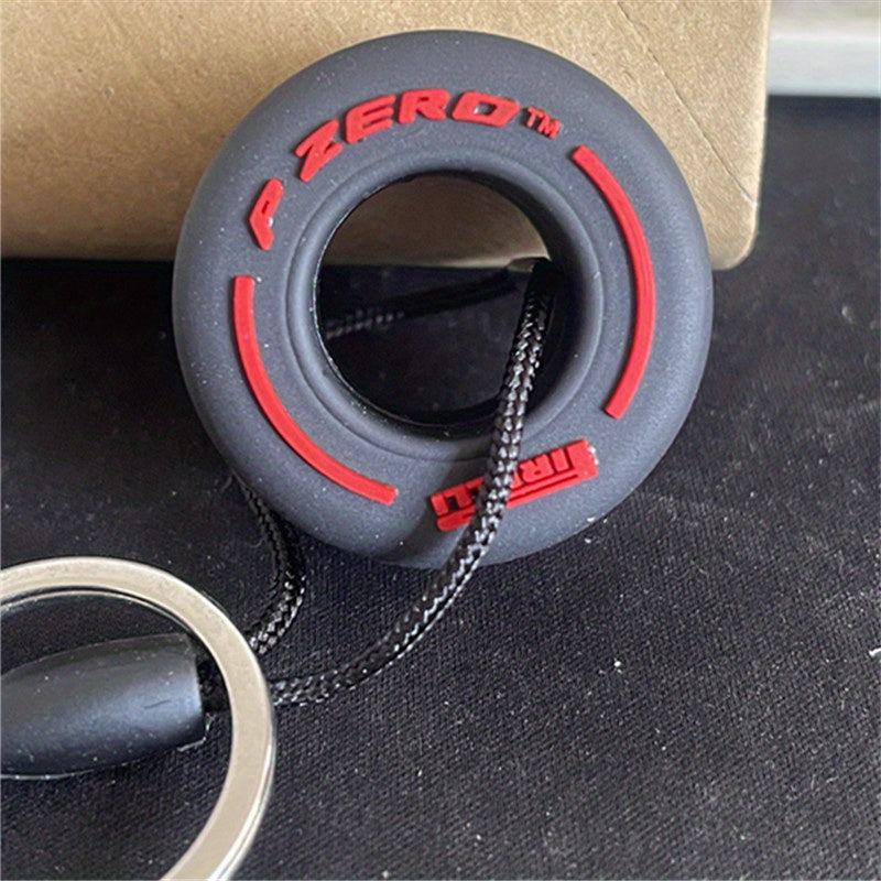 Cartoon Small Tire Keychain Unisex Car Bag Key Ring Pendant