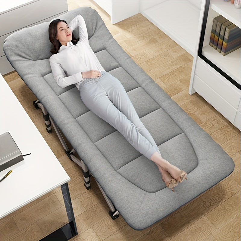 Outdoor Folding Bed Cushioned Folding Bed For Office Nap Camping
