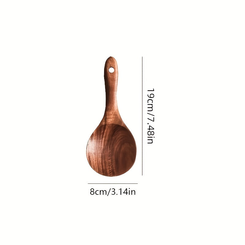 Teak Wooden Spoon Set for Porridge Rice Soup Seasoning Durable Kitchen Utensils