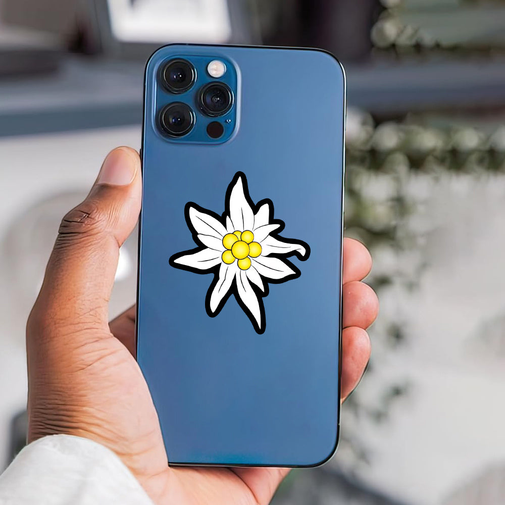 Edvard Daisy Vinyl Stickers & Yellow Floral Decals for Phone Laptops Luggage