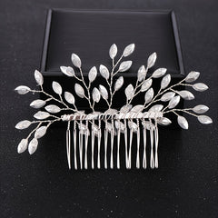 Crystal Pearl Bridal Hair Comb Wedding Accessory