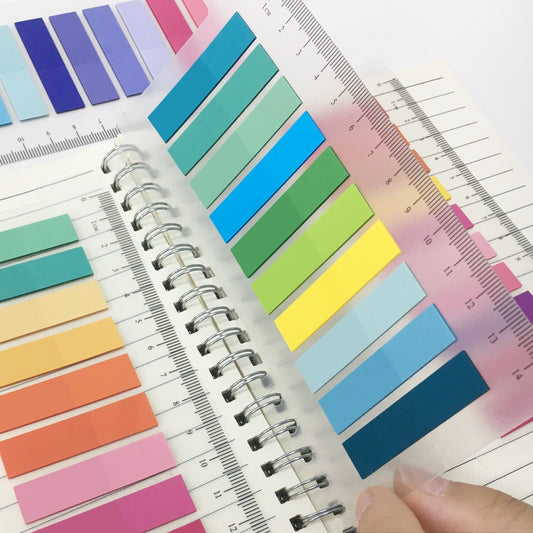 200 Sheets Sticky Tabs with Ruler 10 Colors Book Tabs