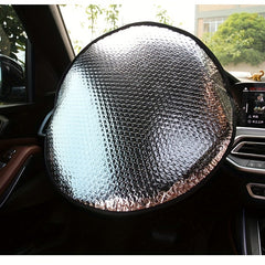 Car & Steering Wheel Sun Shade Cover - Fits All SUVs, Trucks & Cars