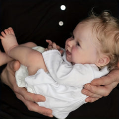 19" Reborn Doll with Soft Cloth Body & Realistic Hair, Perfect for Cuddles