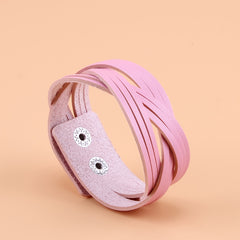Hip Hop Style PU Leather Bracelet for Party Wear