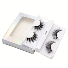2 Pairs 8D Thick False Eyelashes Cross Faux Mink Hair Curling Natural Lashes