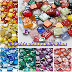 500g Mixed Crystal Mosaic Tiles Tiny DIY Hobbies Kids