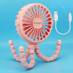 Portable Octopus Cart Fan USB Charging 3 Speed 600mAh