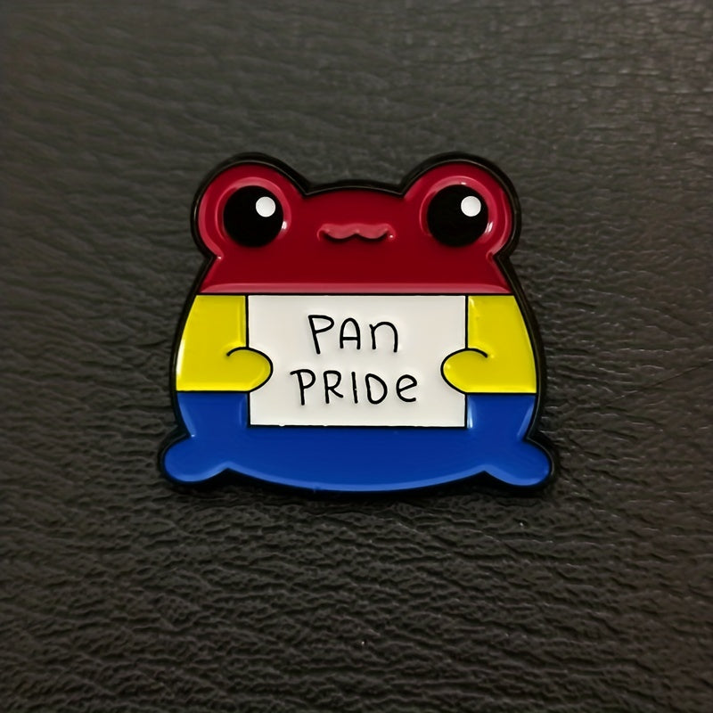 LGBT Rainbow Frog Breast Pin Men Cartoon Enamel Paint Emblem