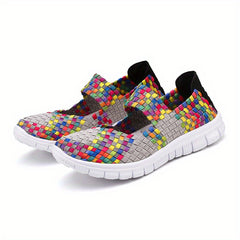 Women's Crochet Casual Flat Shoes Lightweight Breathable Cut Out Round Toe
