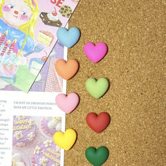 20pcs Multicolor Heart Shaped Push Pins for Bulletin Board Office Tacks