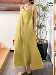  Casual Tank Dress with Pockets