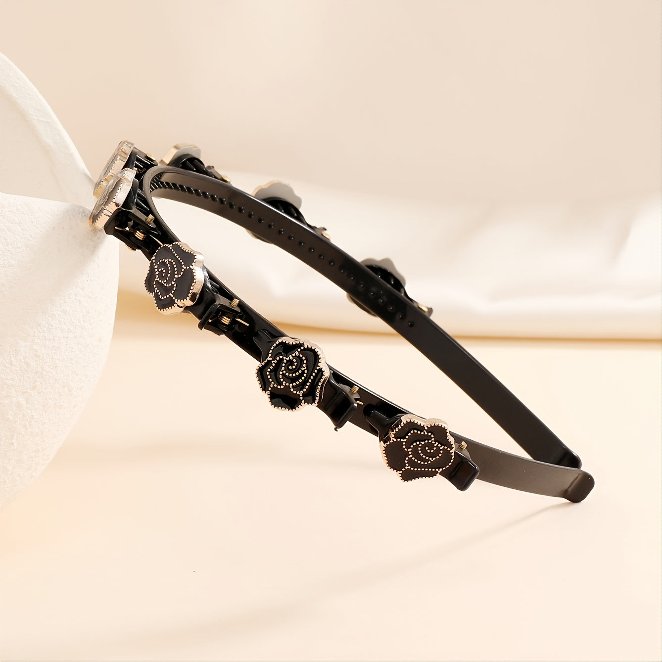 Metal Rose Headband Female Retro Flower Headband Hair Accessories