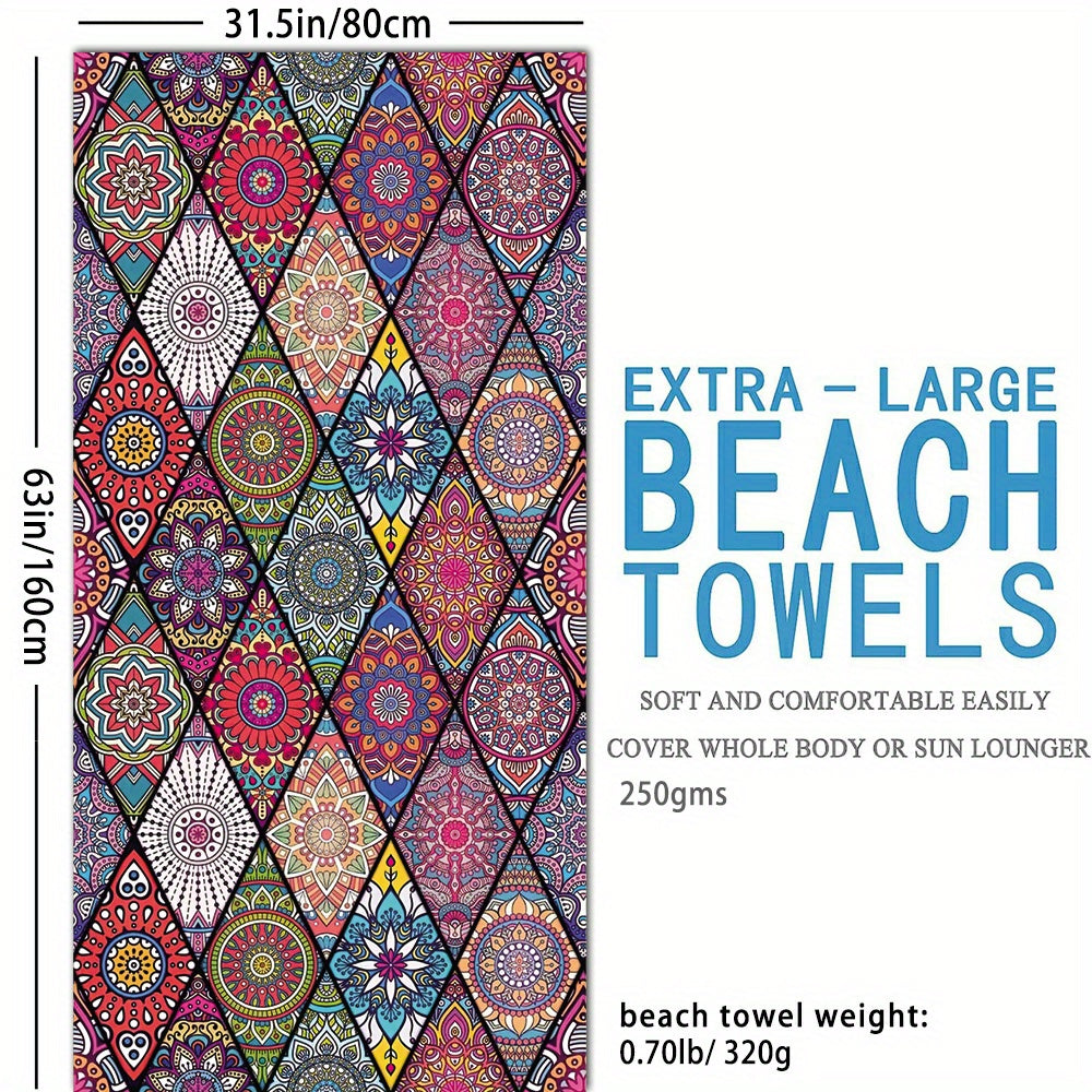 Boho Sandproof Beach Towels Fast Dry Beach Accessories