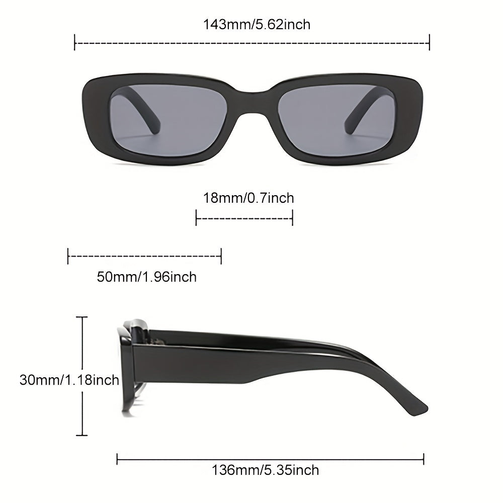Y2K Rectangle Sunglasses Anti Glare UV400