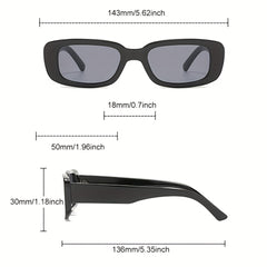 Y2K Rectangle Sunglasses Anti Glare UV400