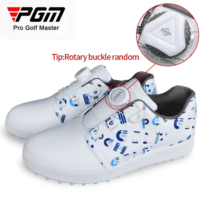 Waterproof Kids Golf Shoes with Anti Slip Shoelaces XZ241