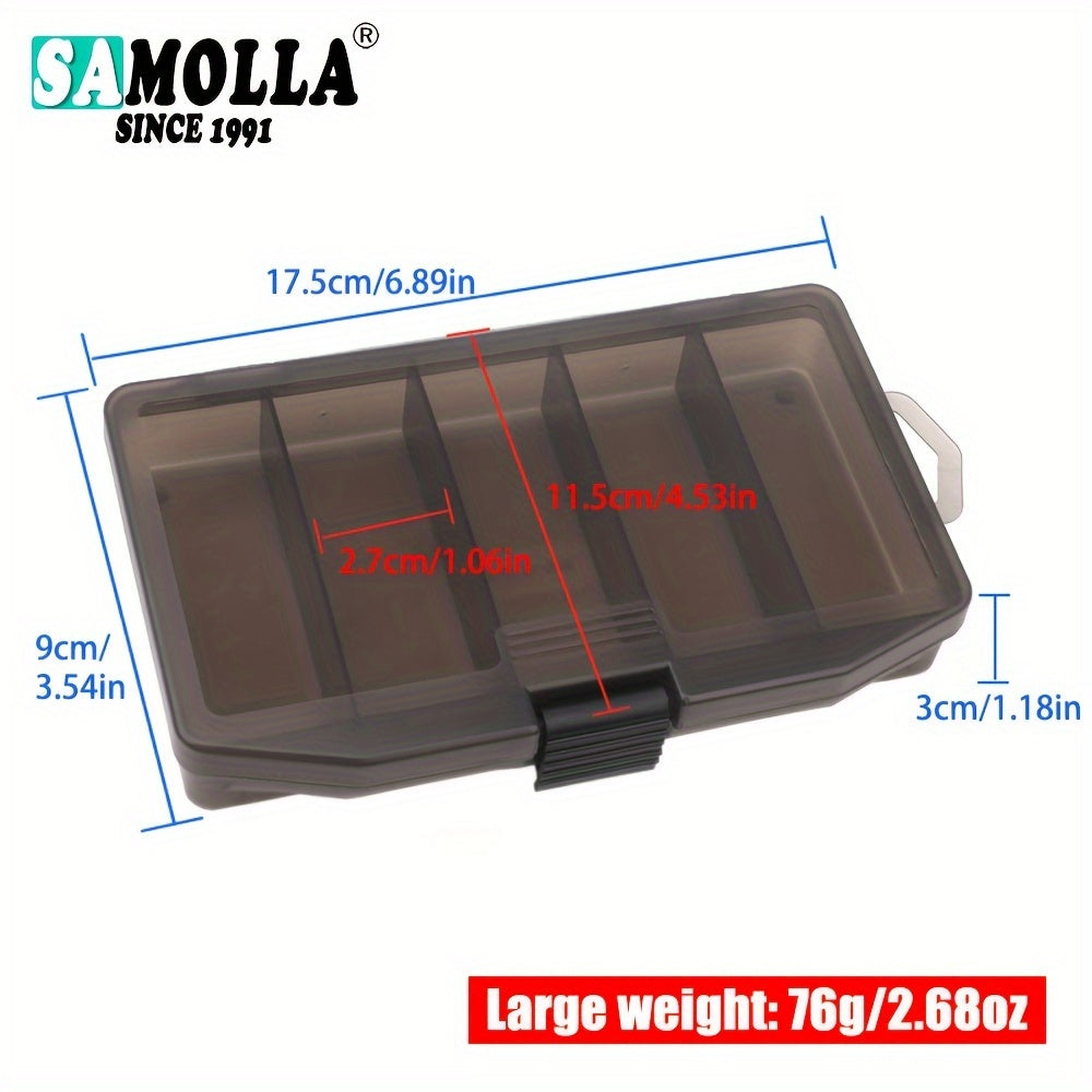 SAMOLLA Fishing Tackle Box Hooks Lures Baits Organizer