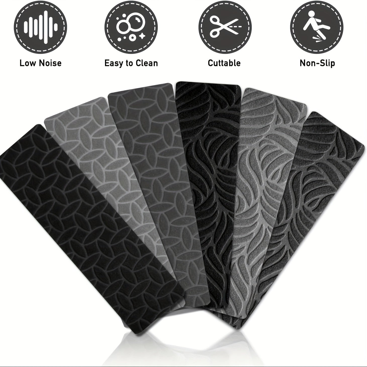 Non Slip Stair Treads for Wooden Steps Carpet Tape Set of 15 Leaf