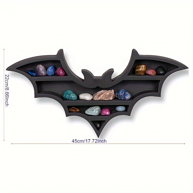 Vampire Crystal Stand Gothic Wooden Display Rack Storage Shelf