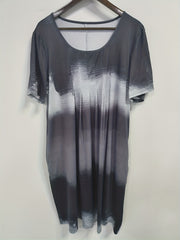  Tie Dye Short Sleeve Dress With Pockets