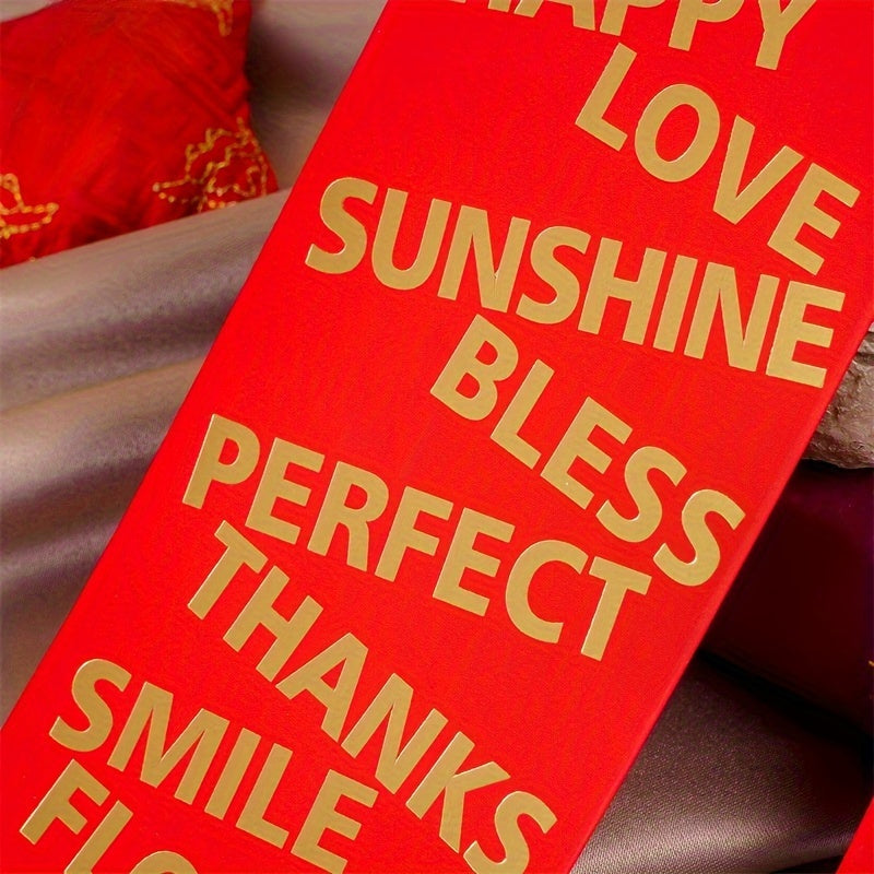 6pcs Hard Paper Red Envelopes, Golden Stamping, Lucky Money Bags