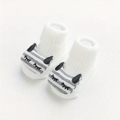 Cartoon Elephant Decor Cotton Non Slip Toddler Socks