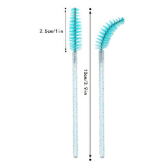 50pcs Crystal Eyelash Brush Mascara Wand for Extensions and Grooming