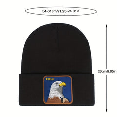 Eagle Patch Beanie Knit Hat Hip Hop Windproof Warm Skull Cap