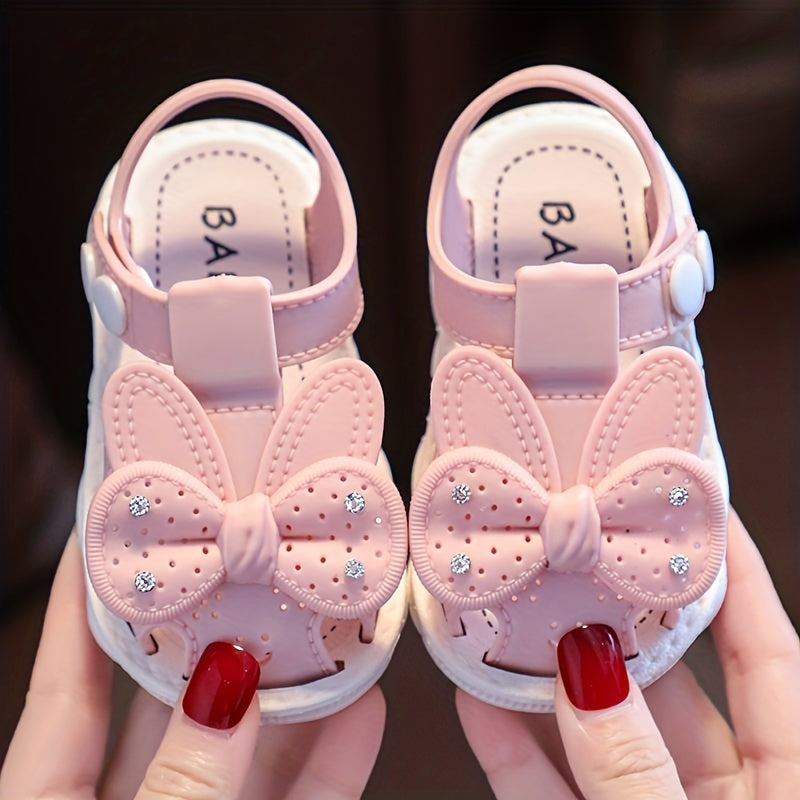 Bunny Bow Kids Sandals Comfortable Secure Buckle Closure