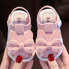 Bunny Bow Kids Sandals Comfortable Secure Buckle Closure
