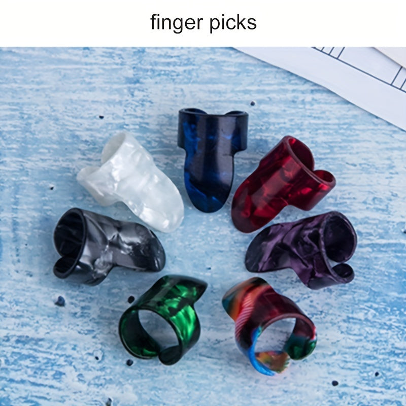 Set of 10 Durable Guitar Finger Picks for Guitar and Bass