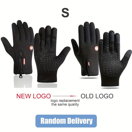 Outdoor Sports Fleece Gloves Touchable Screen Windproof Cycling Gloves
