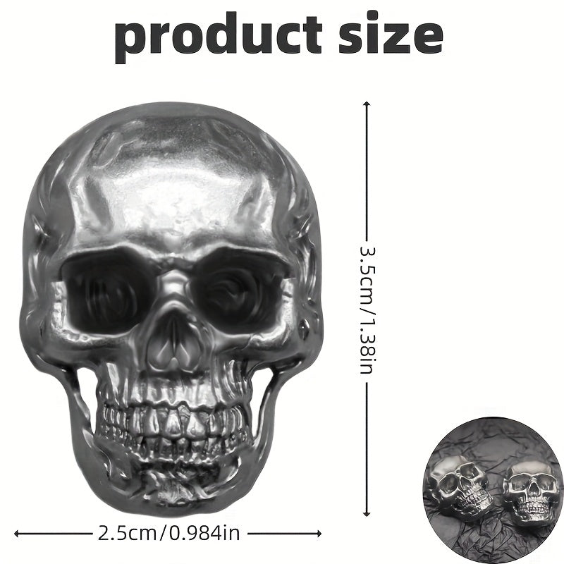 6pcs Gothic Punk Skull Shaped Metal Rivets for DIY Leather Craft