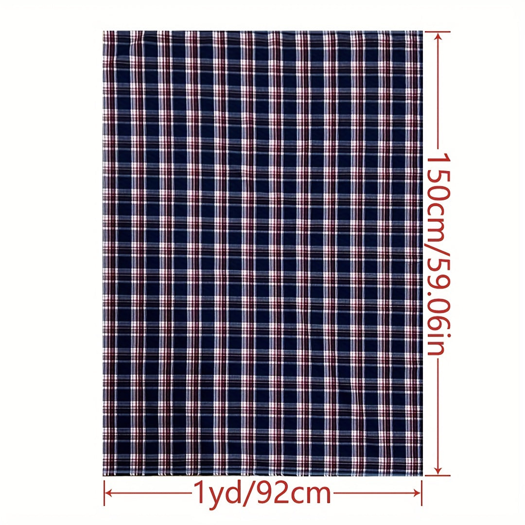 1 Yard Woven Plaid Cotton Plaid for Patchwork DIY Craft Sewing