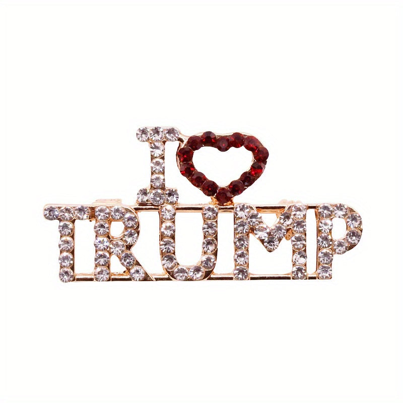 Rhinestone Letter Brooch Pin Casual Party Jewelry