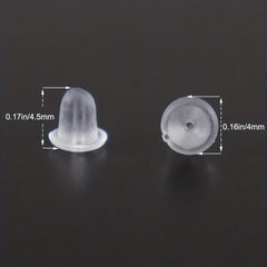 Clear Earring Backs For Studs Posts Safety Back Pads Replacement