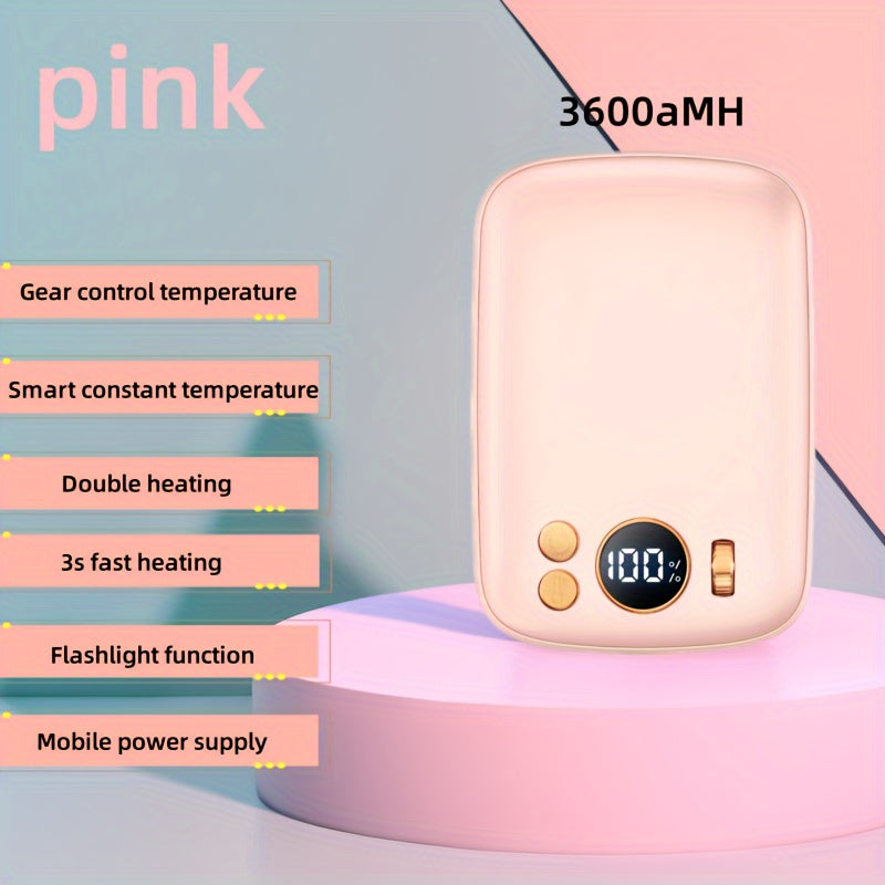 Rechargeable Hand Warmers 3600mAh Three Lighting Modes Temperature Adjustable