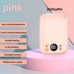 Rechargeable Hand Warmers 3600mAh Three Lighting Modes Temperature Adjustable
