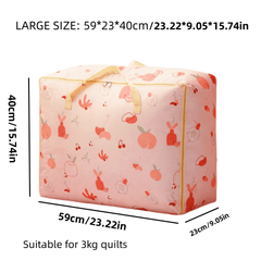 Pink Foldable Storage Bag Large Capacity Moving Box