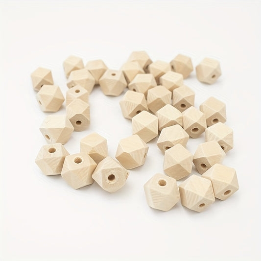 30pcs 10pcs DIY Octagonal Wood Jewelry Accessories 10 25mm Octagonal Beads