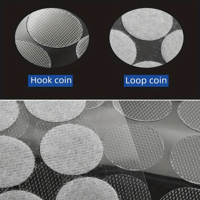 1000pcs 500pairs 20mm Clear Sticky Back Hook And Loop Tapes