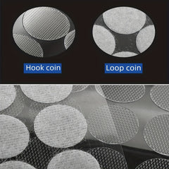 1000pcs 500pairs 20mm Clear Sticky Back Hook And Loop Tapes